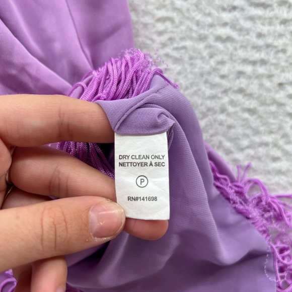 Ramy Brook | Dana Fringe Midi Dress In Maui Lilac XXS - Picture 9 of 11